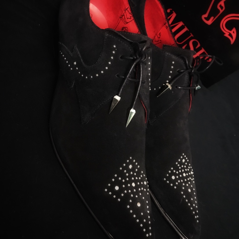UK 11 BLACK Jeffery West Adam Ant Studded